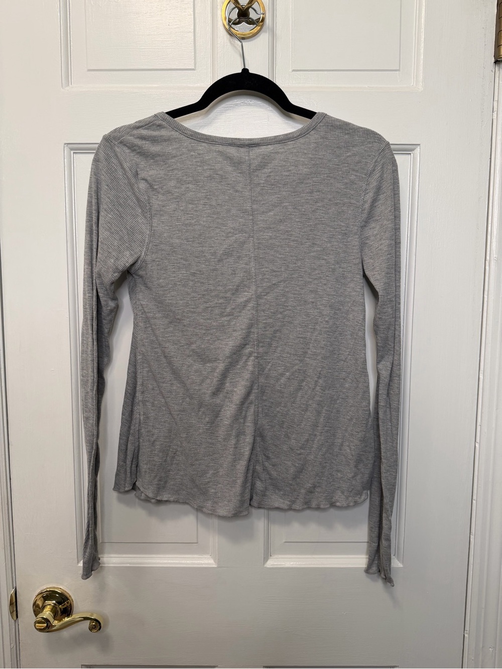 Free People Intimately Rock The Boat Gray Ribbed Long Sleeve Top Size Small - Picture 4 of 4